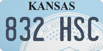 KS license plate 832HSC