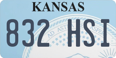 KS license plate 832HSI