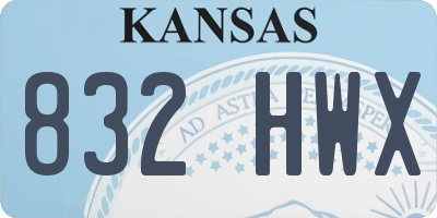 KS license plate 832HWX