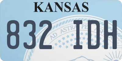KS license plate 832IDH