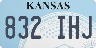 KS license plate 832IHJ