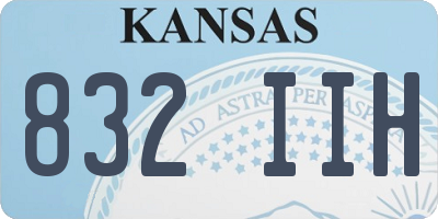 KS license plate 832IIH