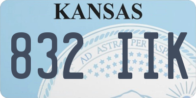 KS license plate 832IIK