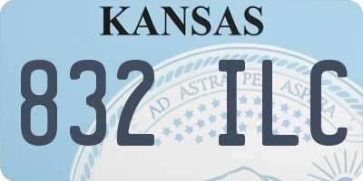 KS license plate 832ILC