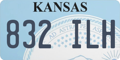 KS license plate 832ILH