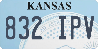 KS license plate 832IPV
