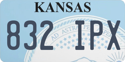 KS license plate 832IPX