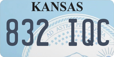 KS license plate 832IQC