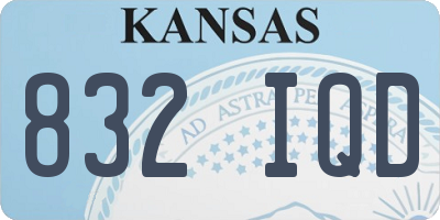 KS license plate 832IQD