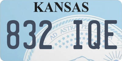 KS license plate 832IQE