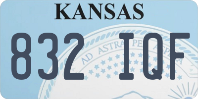 KS license plate 832IQF