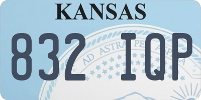 KS license plate 832IQP