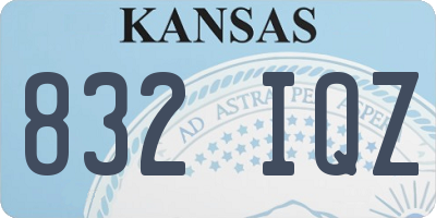KS license plate 832IQZ