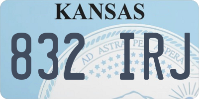 KS license plate 832IRJ