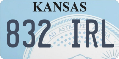 KS license plate 832IRL