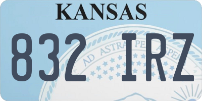 KS license plate 832IRZ