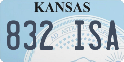 KS license plate 832ISA