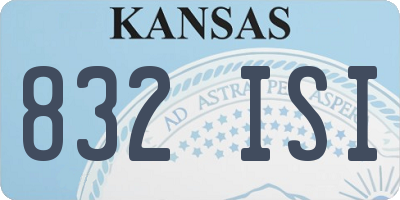 KS license plate 832ISI