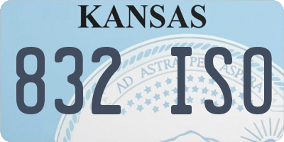 KS license plate 832ISO