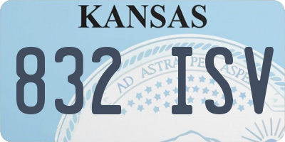KS license plate 832ISV