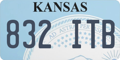 KS license plate 832ITB