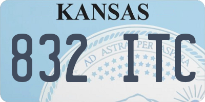 KS license plate 832ITC