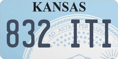 KS license plate 832ITI