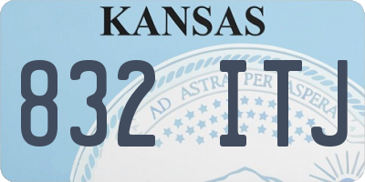 KS license plate 832ITJ