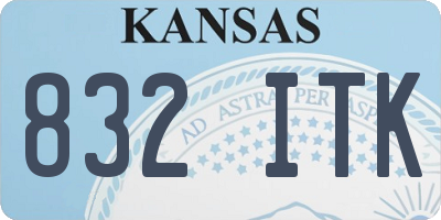 KS license plate 832ITK