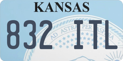 KS license plate 832ITL