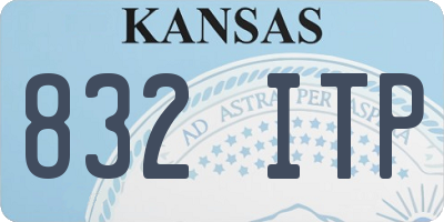 KS license plate 832ITP