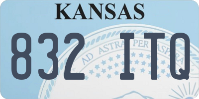 KS license plate 832ITQ