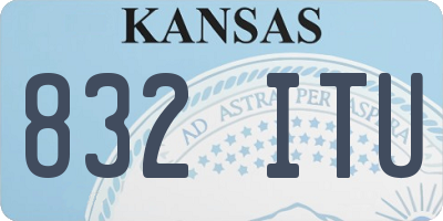 KS license plate 832ITU