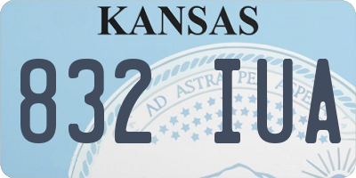 KS license plate 832IUA