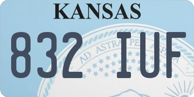KS license plate 832IUF