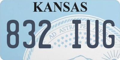 KS license plate 832IUG