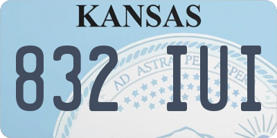 KS license plate 832IUI