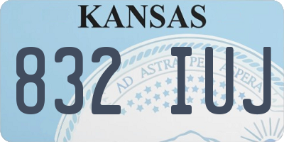 KS license plate 832IUJ