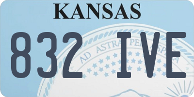 KS license plate 832IVE