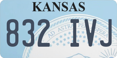 KS license plate 832IVJ