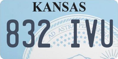 KS license plate 832IVU