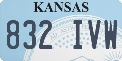 KS license plate 832IVW