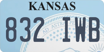 KS license plate 832IWB