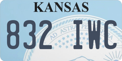 KS license plate 832IWC