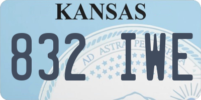 KS license plate 832IWE