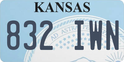 KS license plate 832IWN