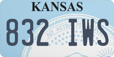KS license plate 832IWS