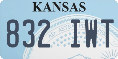 KS license plate 832IWT