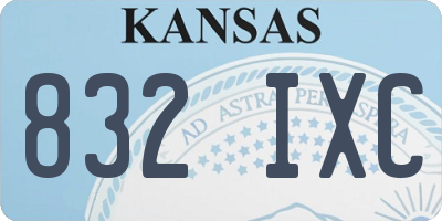 KS license plate 832IXC