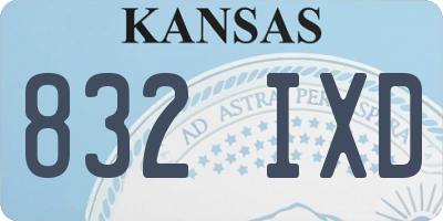 KS license plate 832IXD